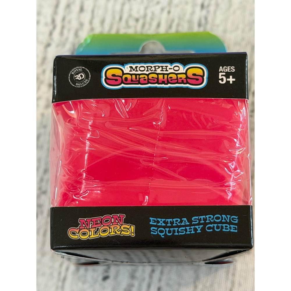 Morph-O Squashers Extra Strong Squishy Cube Neon Pink Fidget Stress Toy TY81078